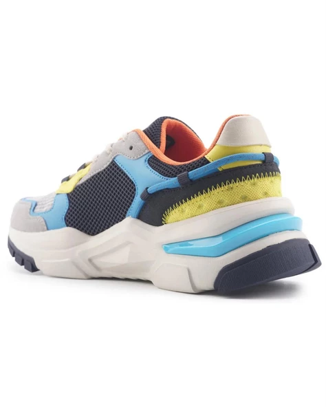 U.s. Polo Assn. Vincent 4Fx Erkek Gri-Mavi-Sarı Sneaker Ayakkabı - 3