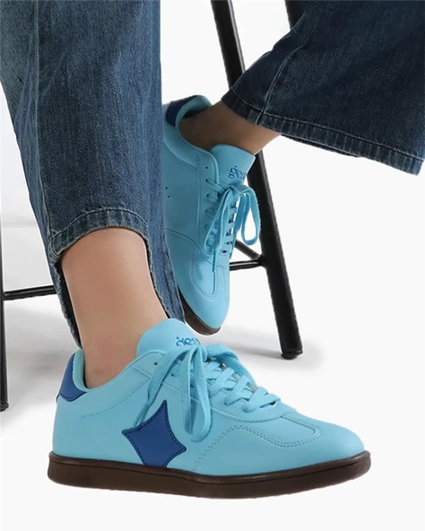 Geste Kadın Mavi Sneaker Ayakkabı - 5