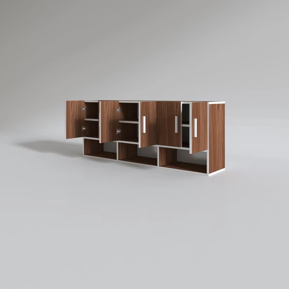 Kenzlife hazır mutfak vice cvz 060*180*32 mutfak banyo dolabı kapaklı raflı - 3