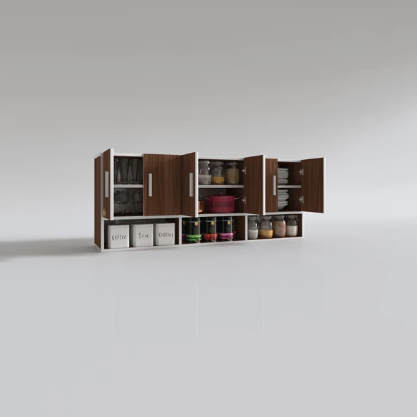Kenzlife hazır mutfak vice cvz 060*180*32 mutfak banyo dolabı kapaklı raflı - 2