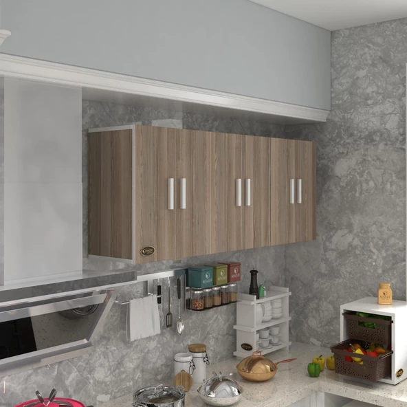 Kenzlife hazır mutfak zanobi crd 060*180*32 mutfak banyo dolabı kapaklı raflı