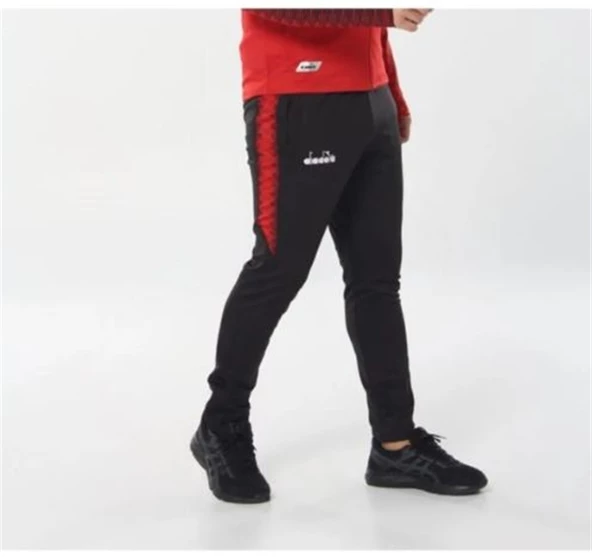 Diadora Ritim - Erkek Likralı Kırmızı Eşofman Altı - 3
