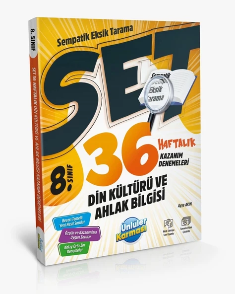 Ünlüler Karması 8.Sınıf Tüm Dersler 36 Haftalık Kazanım Denemeleri Seti 6 Kitap - 3