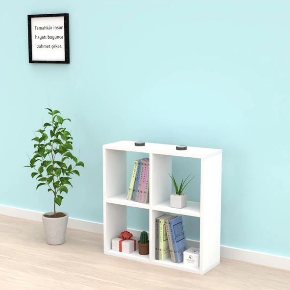 Kenzlife kitaplık gülbin 060*060*20 byz duvar rafı - 2