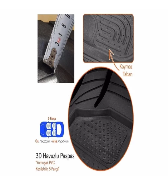 Citroen C4 Picasso 2006-2012 Havuzlu Paspas Seti - Resim 2