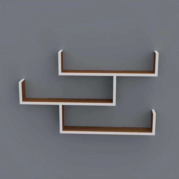 Kenzlife kitaplık gülin 055*080*20 cvz duvar rafı - Resim 2