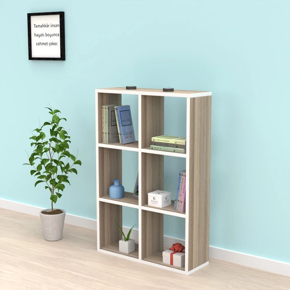Kenzlife kitaplık güher 090*060*20 crd duvar rafı - 2