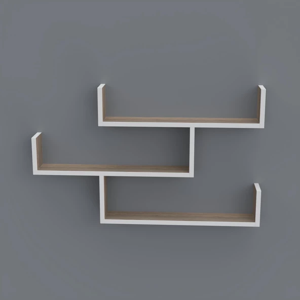 Kenzlife kitaplık gülin 055*080*20 crd duvar rafı - 2