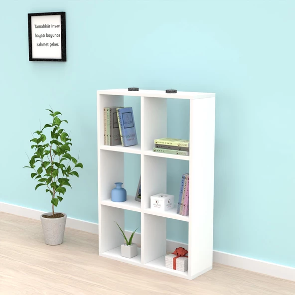 Kenzlife kitaplık güher 090*060*20 byz duvar rafı - 2