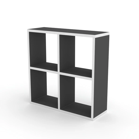 Kenzlife kitaplık gülbin 060*060*20 gri duvar rafı - Resim 3