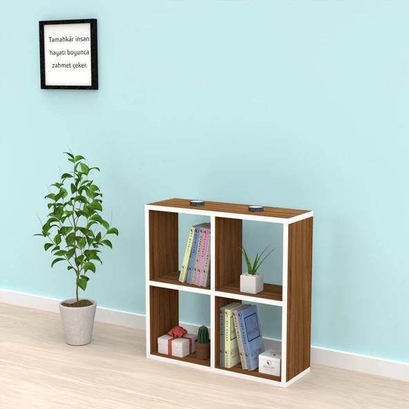 Kenzlife kitaplık gülbin 060*060*20 cvz duvar rafı - Resim 2