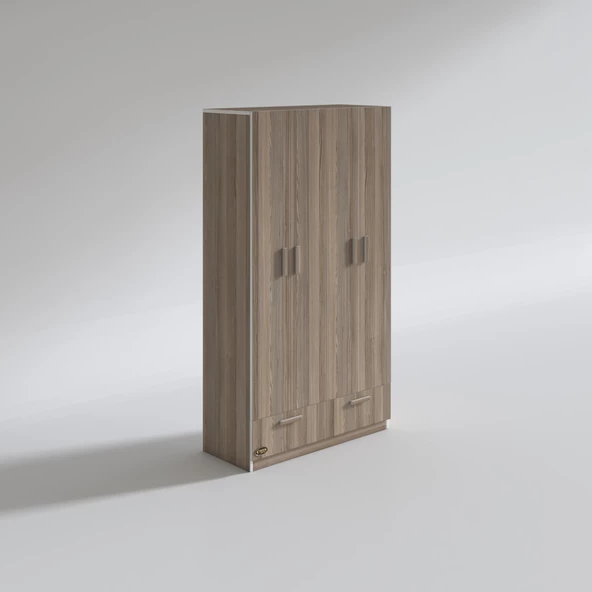 Kenzlife gardırop 4 kapılı 2 çekmeceli biberiye 182*100*42 crd kapaklı gardolap dolap - Resim 3