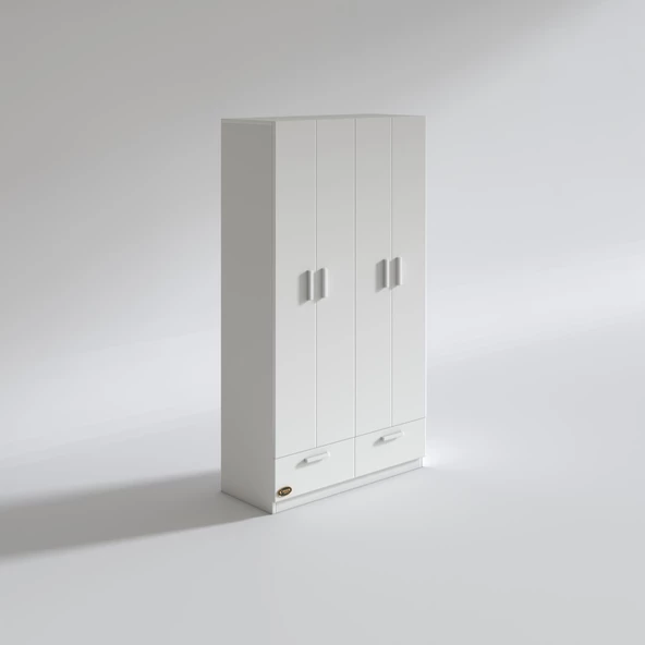 Kenzlife gardırop 4 kapılı 2 çekmeceli biberiye 182*100*42 byz kapaklı gardolap dolap - Resim 2