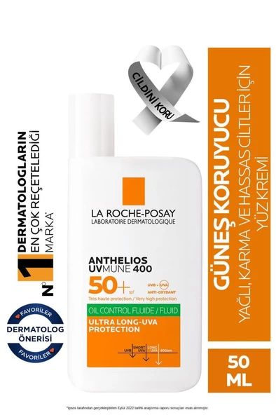 La Roche Posay Anthelios Oil Control Fluid Yüz Güneş Kremi 50 ml