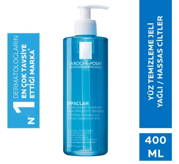 La Roche Posay Effaclar Gel 400 ml - Yağlı ve Hassas Ciltler İçin Temizleyici Jel