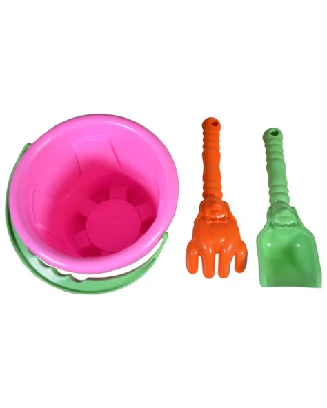 Çocuk Oyuncak Kova Seti Pembe - 3