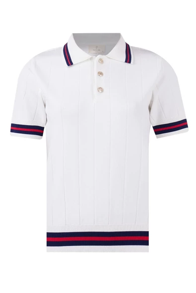 Styleboom X Peraluna LIZA BLOUSE Polo Yaka Kadın Triko Bluz - Ekru - 8