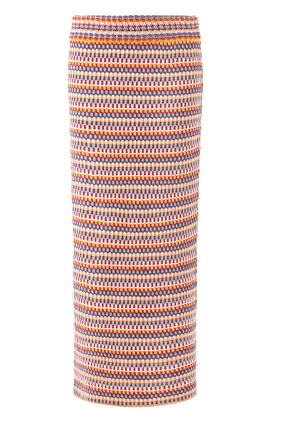 Peraluna FRIDA LONG SKIRT Çizgili Organik Pamuk Kadın Uzun Etek - Çok Renkli - 9