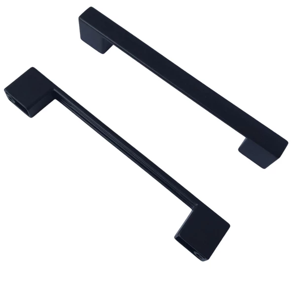 4 Adet Marmara Kulp 128 mm Siyah Mutfak Kulpu Çekmece Dolap Kapak Kulbu Metal  Mobilya Dolabı Kulpları - 7