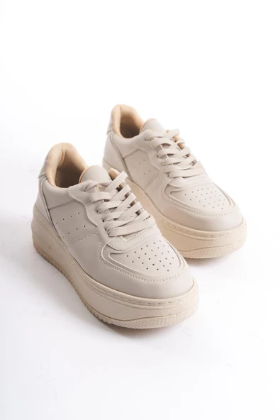 Kadın Bağcıklı Platform Taban Günlük Spor Ayakkabı Sneaker - 8