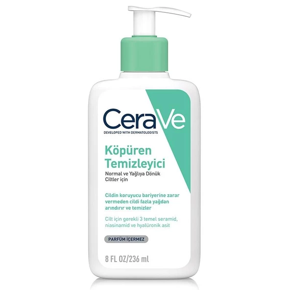 Cerave Foaming Cleanser Normal & Yağlıya Dönük Ciltler İçin 236 ml