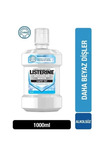 Listerine Advanced White Hafif Tat 1000 ml