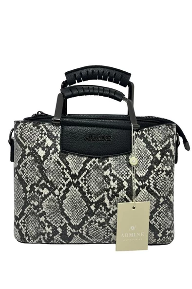 Armine 223 Yılan Desenli Omuz Askılı Kadın Çanta - 3