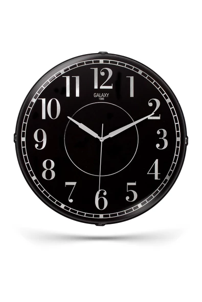 YALDIZLI RAKAMLI SİYAH ZEMİNLİ DUVAR SAATİ 35 CM - 2