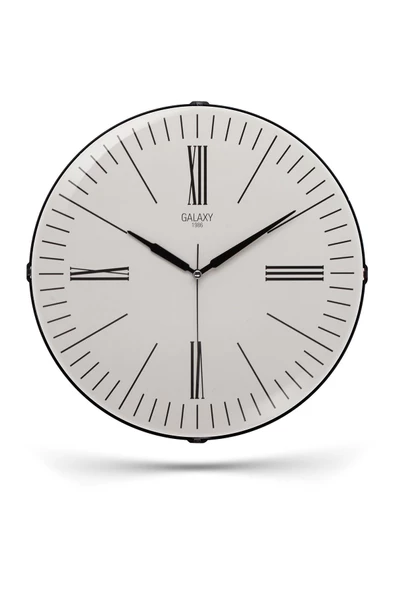 ROMA RAKAM BEJ ZEMİNLİ BOMBELİ DUVAR SAATİ 35 CM - 2