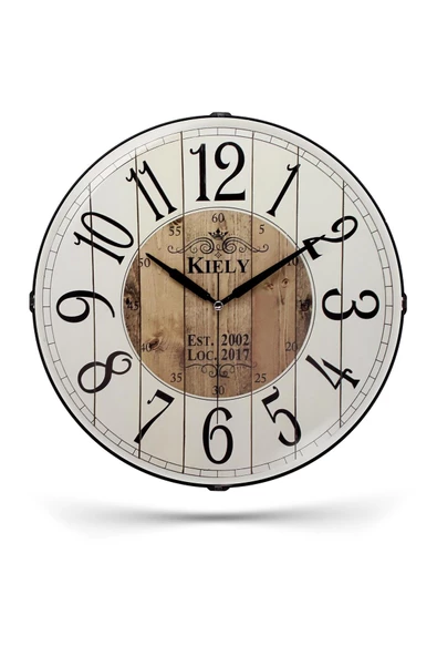 KIELY YAZILI BOMBELI DUVAR SAATI 35 CM - 2