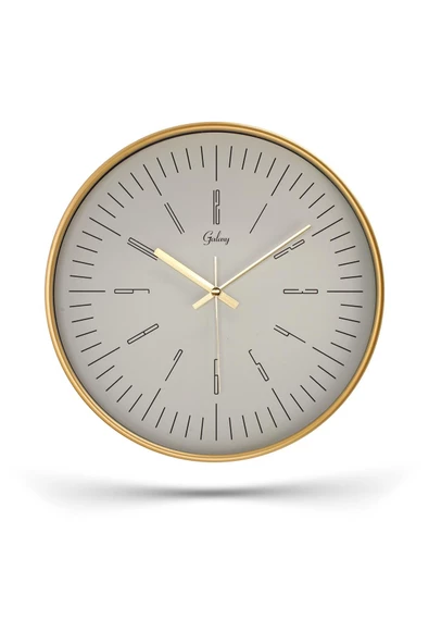 DEKORATİF BEYAZ KADRANLI GOLD DUVAR SAATİ 29.5 CM - 2