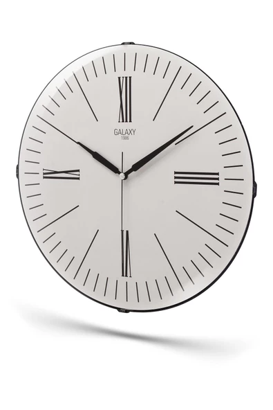 ROMA RAKAM BEJ ZEMİNLİ BOMBELİ DUVAR SAATİ 35 CM - 4