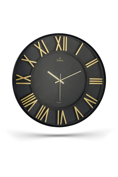 ROMA RAKAMLI SİYAH ZEMİNLİ DUVAR SAATİ 43 CM - 2