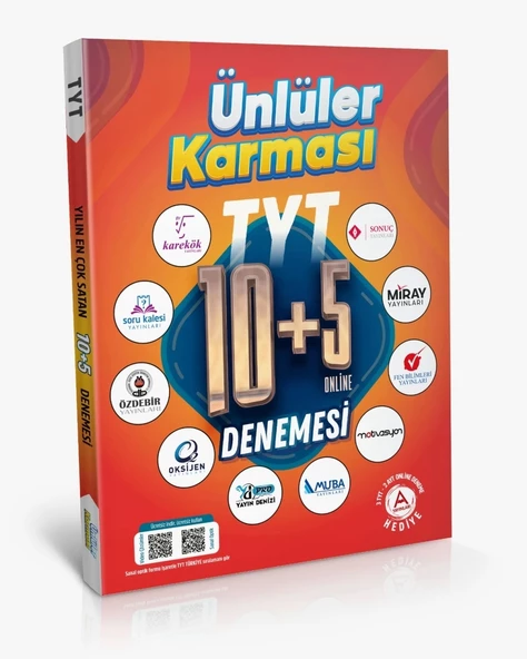 Ünlüler Karması TYT 10 + 5 Deneme Tüm Dersler