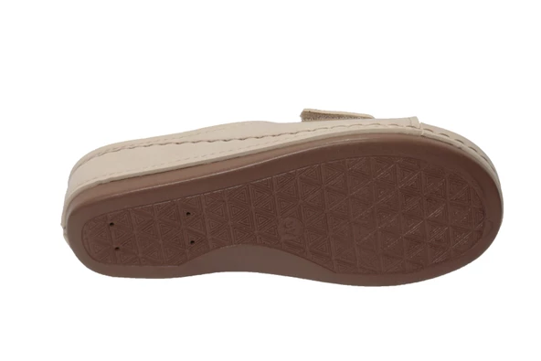 GEZER Kadın Bej Dolgu Yumuşak Taban Terlik - Resim 5