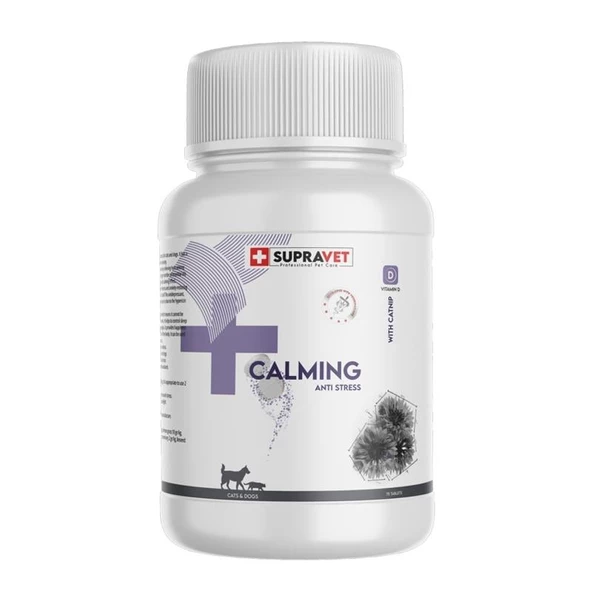 Supravet Kedi ve Köpekler Için Sakinleştirici Calming Tablet + Vitamin D ( 75 Tablet ) - 2