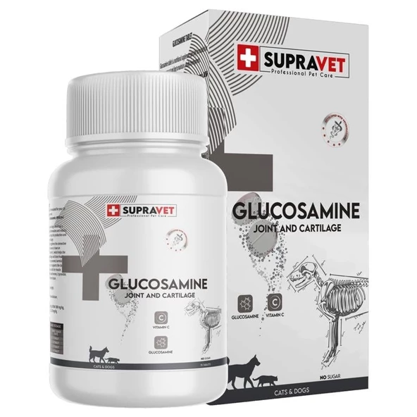 Supravet Glucosamine Kedi Ve Köpek Eklem Sağlığı Güçlendirici Glukozamin Tablet + Vitamin C 75 Tablet - 4