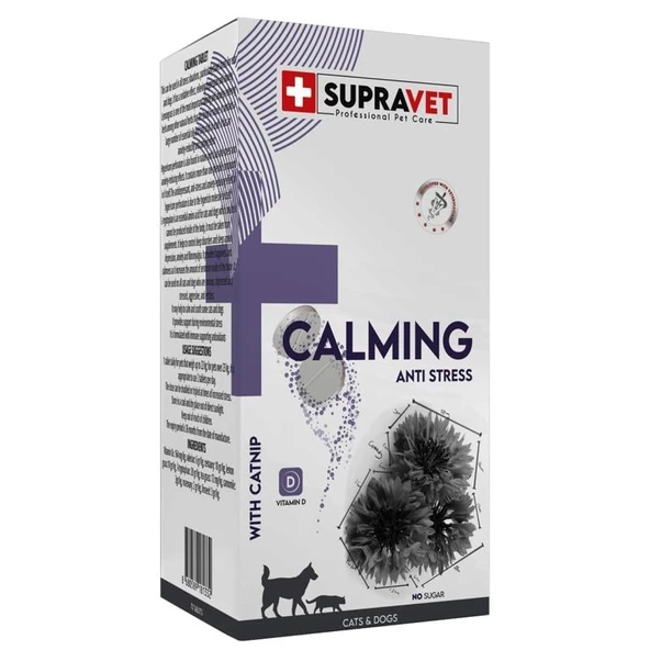 Supravet Kedi ve Köpekler Için Sakinleştirici Calming Tablet + Vitamin D ( 75 Tablet ) - 4