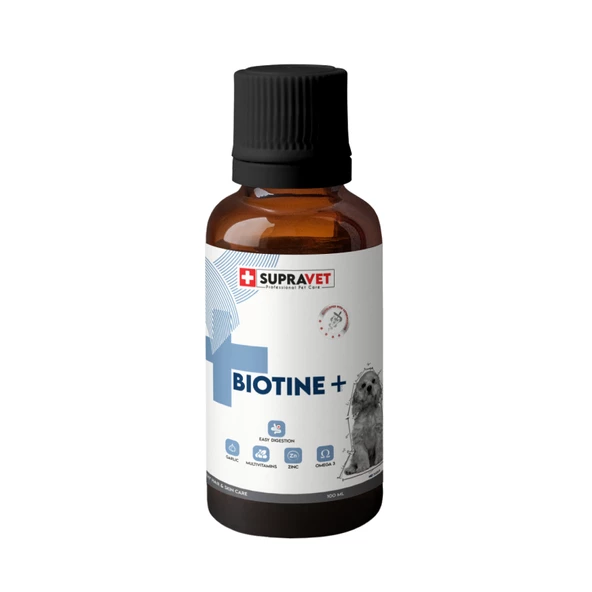 Supravet Biotine Köpekler için Tüy Sağlığı Multi Vitamin Damlası 100 ML - 4
