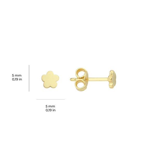 14 Ayar Altın Minik Çiçek Küpe 0,58 gr - 2