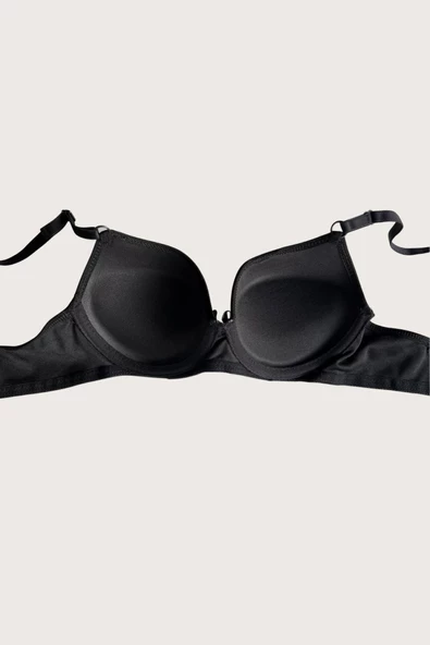 Shopidik  Mikro Kumaş Push Up Dolgulu Balenli Günlük Tek Destekli Sütyen - 5