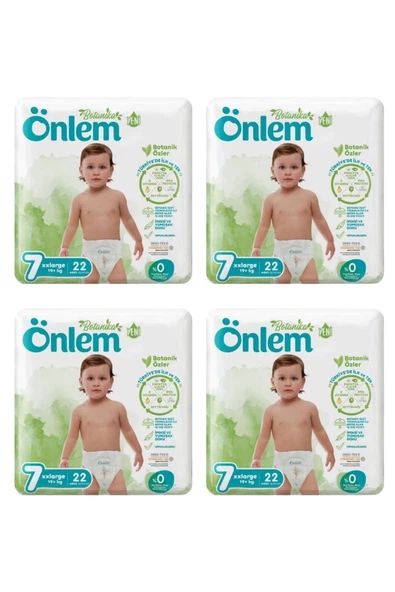 Önlem Botanika 7 Beden Çocuk Bezi İkili Jumbo 7 No XXL 22 Li x 4 Adet ürün görseli 1