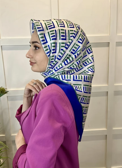 Quare Kristal Eşarp, Çizgi Desenli 01067 SAKS - 3