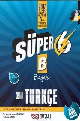 Nitelik Yayınları Süper 6. Sınıf Türkçe B Başarı Yeni Nesil Soru Kitabı