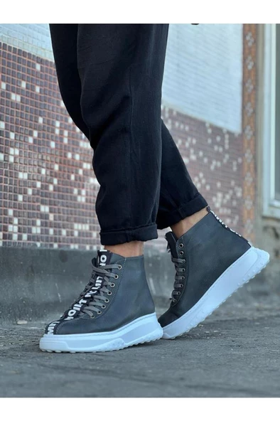 WG03 Gri Erkek Yarım Bilek Bot - Resim 3