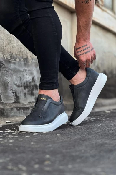 WG023 Gri Günlük Casual Erkek Ayakkabı - Resim 3