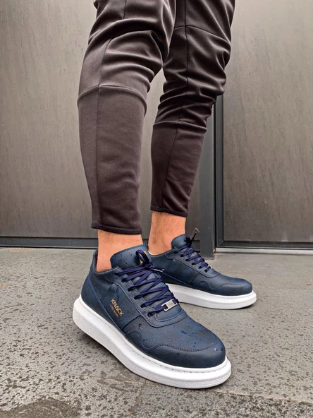 Yüksek Taban Günlük Ayakkabı 040 Lacivert - Resim 2