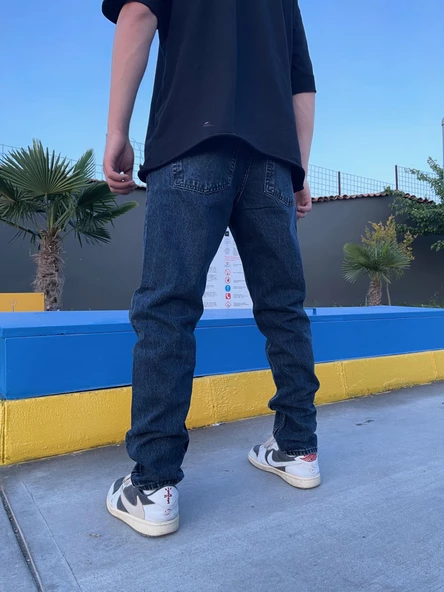 BEAR Deep Navy Mom Jean Pantolon - 5