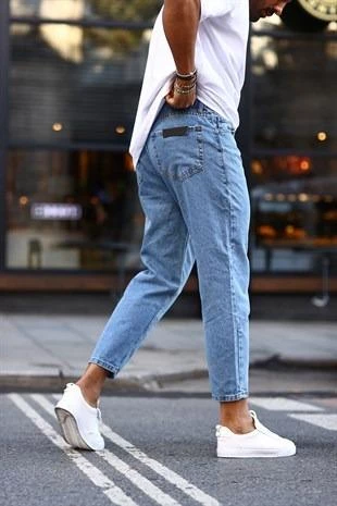 Erkek Mavi Boyfriend Kot Pantolon - 2