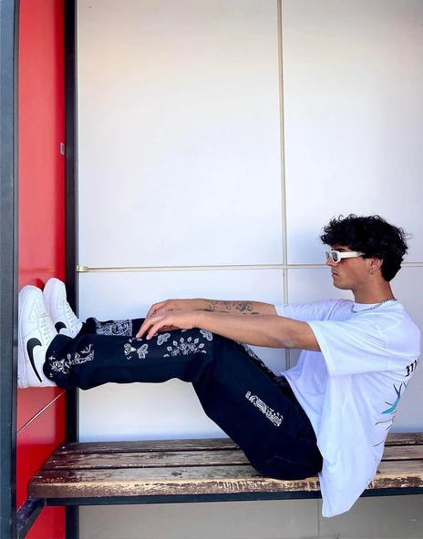 BPM Vip Bandana Design Erkek Kot Pantolon - 3